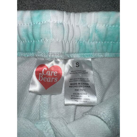 CareBears Shorts Womens Small Relaxed Mint Green Tie Dye Throwback Retro Fan - Picture 7 of 13